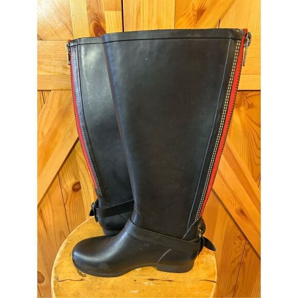 Steve Madden Tsunamii Rain Boots Black Size 6 - Picture 7 of 11